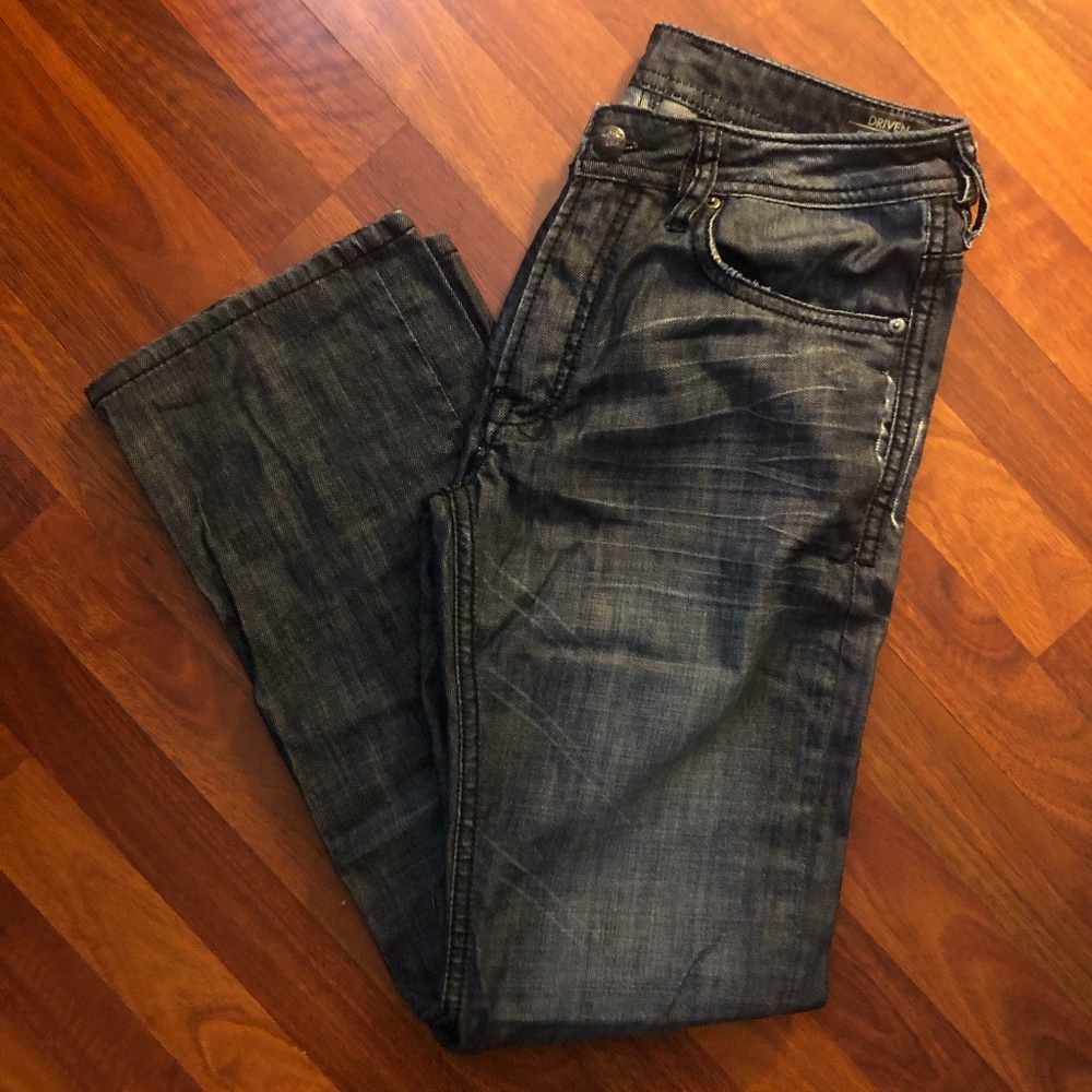 Buffalo David Bitton Men’s Dark Denim Jeans, Sz 32